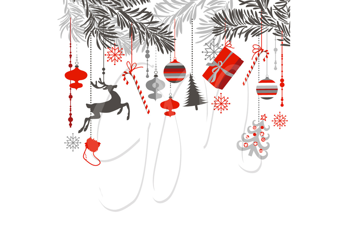 Christmas Clip Art,ornaments, a Decorative Illustration by GraphicMarket (Photo 3 of 5)