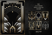 Gold Black Art Deco Wall Art Posters, an Illustration by VectorPanther (Thumbnail 4 of 8)
