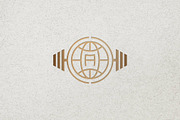 Global Fitness Barbell Logo, a Branding & Logo Template by Luxury Logos (Thumbnail 4 of 4)