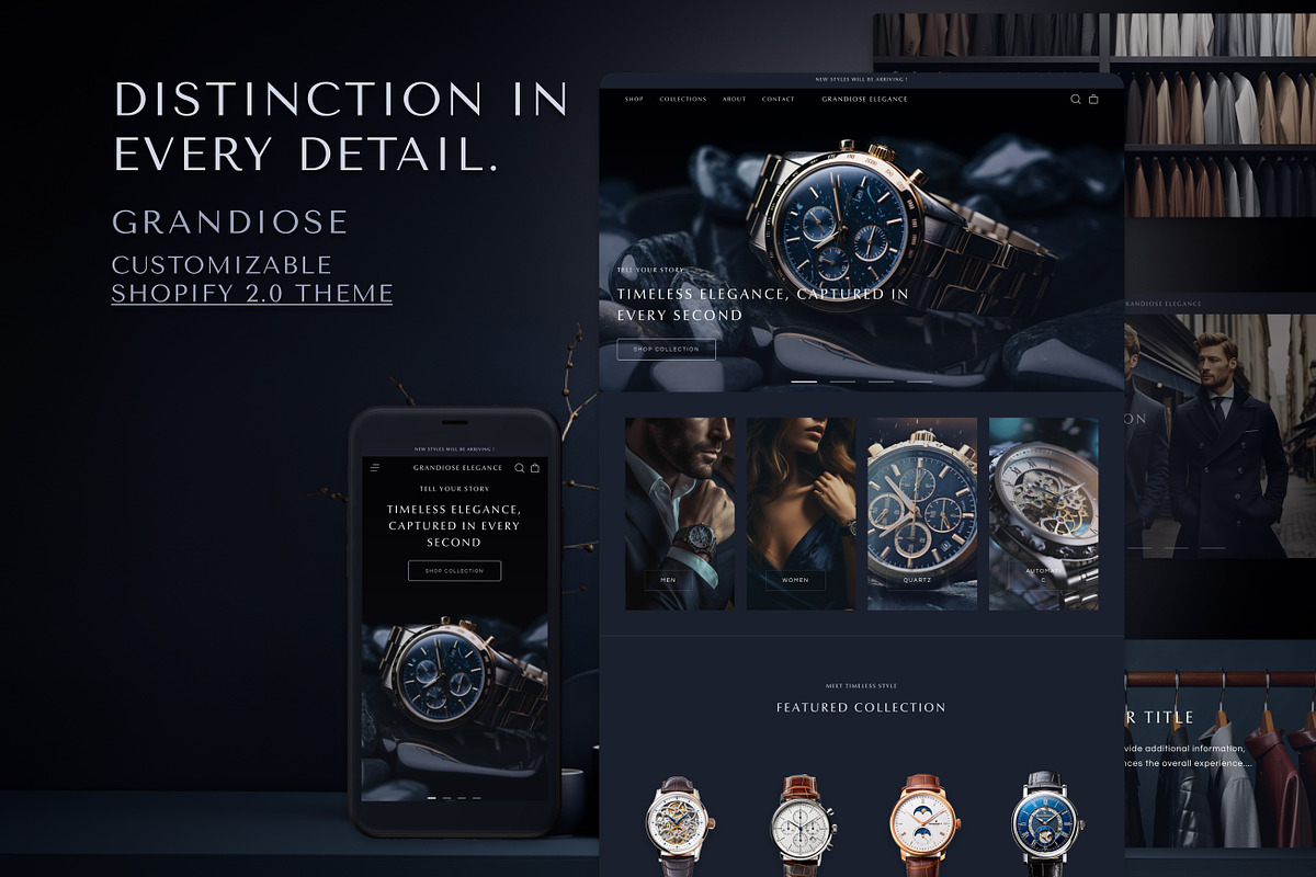Grandiose - Men Luxury Shopify Theme, a Shopify Template by Inquisite (Photo 1 of 7)