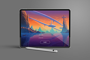 Retro Futurism Landscapes Collection, a Decorative Illustration by Fox's Monday (Thumbnail 3 of 7)