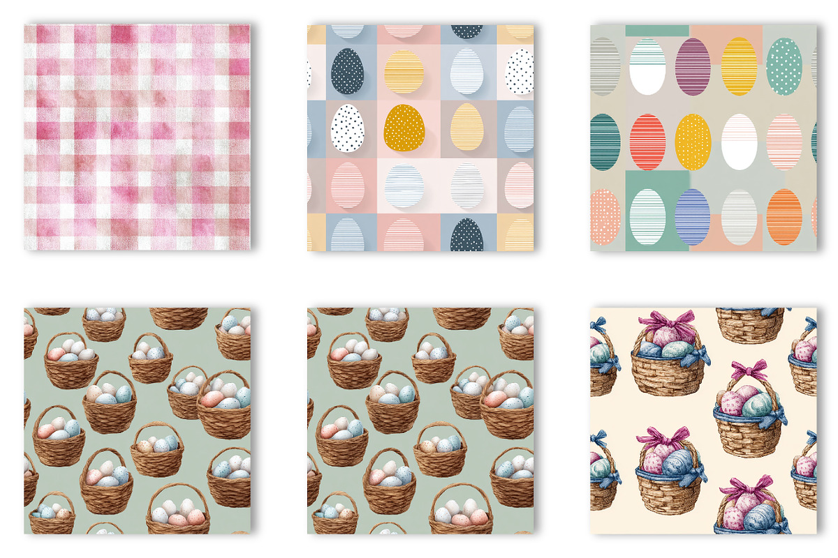 Easter Digital Paper Seamless Patter, an Illustration by CreationArt (Photo 3 of 7)