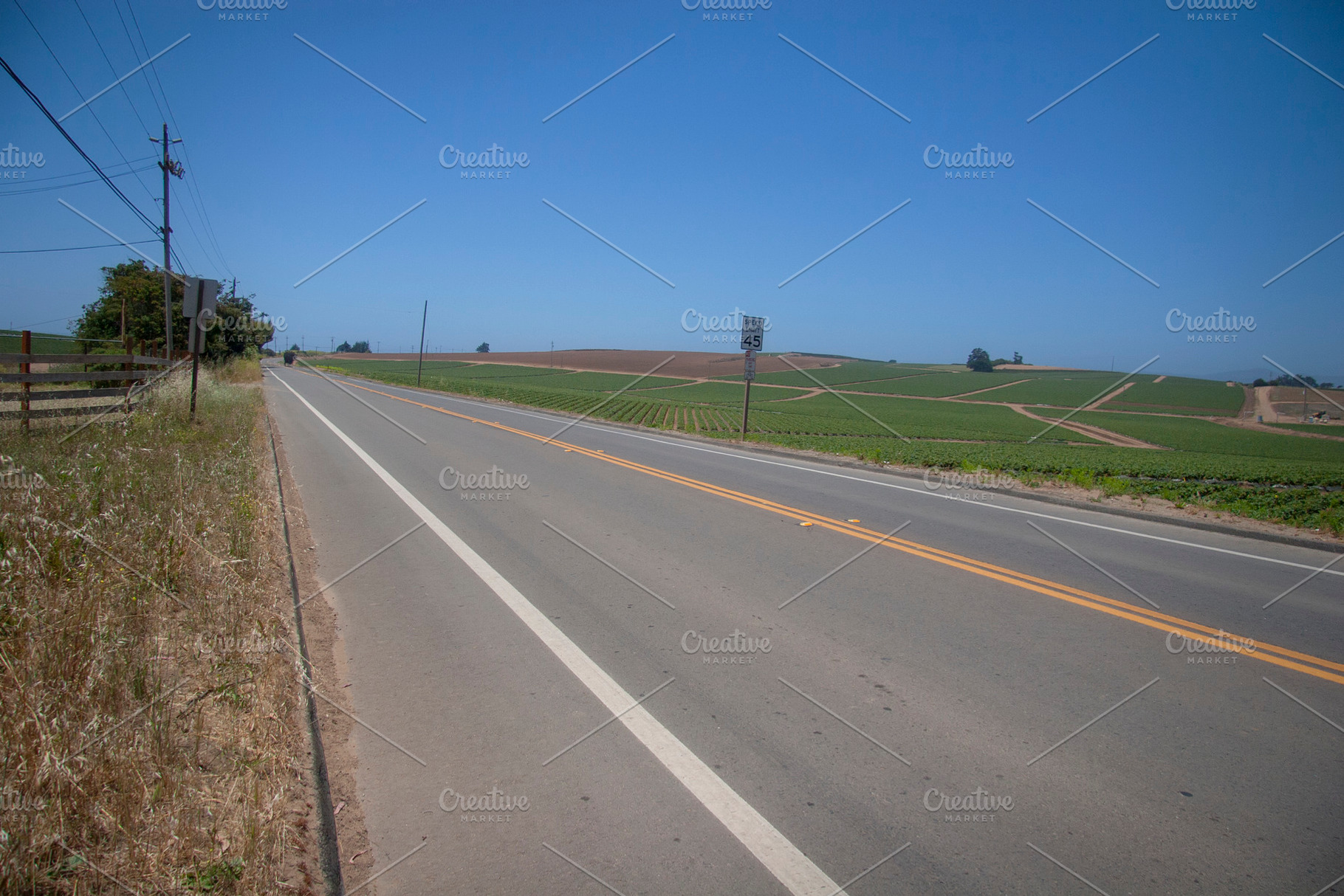 Highway strawberry fields photo featuring strawberry fields, farm, and, an Industrial Photo by Tien Frogget