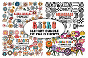 Retro Clipart Bundle Groovy Elements, a Graphic by Brush Lab (Thumbnail 1 of 14)