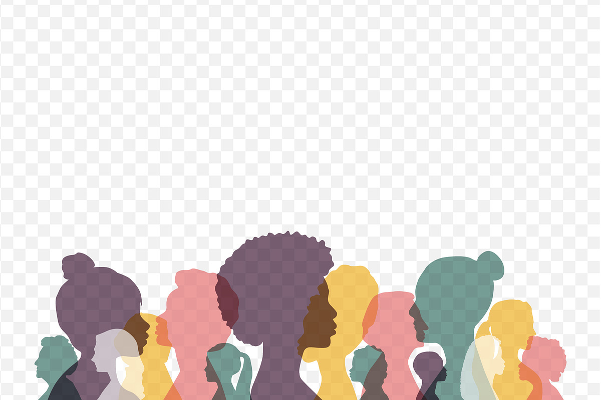 Women silhouettes. Women's Day cards, an Illustration by Stafeeva (Photo 7 of 8)