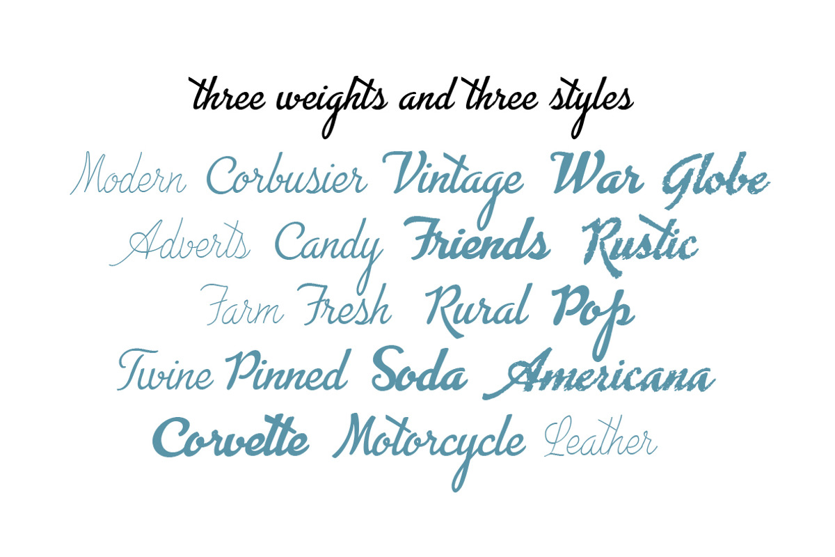 Advertising Script - 5 fonts preview 2