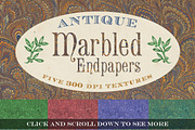 Antique Marbled Endpapers, a Texture Graphic by Vine Hill Mercantile Co. (Thumbnail 1 of 4)
