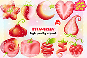 Strawberry Shapes Collection PNG, a Food Illustration by K.JackArtwork (Thumbnail 1 of 4)