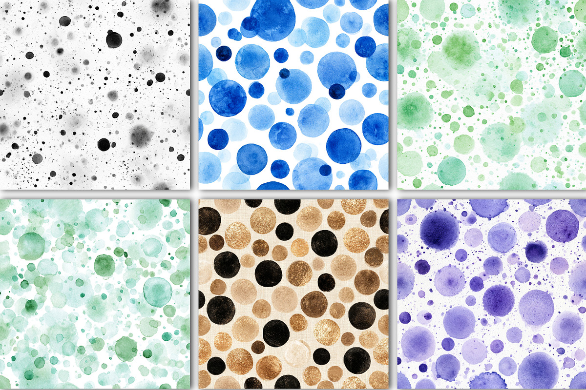 Colorful Dot Digital Paper Pack, a Pattern Graphic by Black Bird Studio (Photo 5 of 6)
