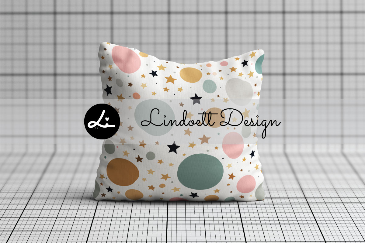 Star, Triangle and Polka Dot Pattern, a Pattern Graphic by lindoet23 (Photo 2 of 5)