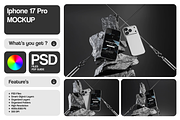52 iphone 17 Pro, Pro Max Mockup Set, an iPhone Mockup by Custom.scene (Thumbnail 7 of 17)