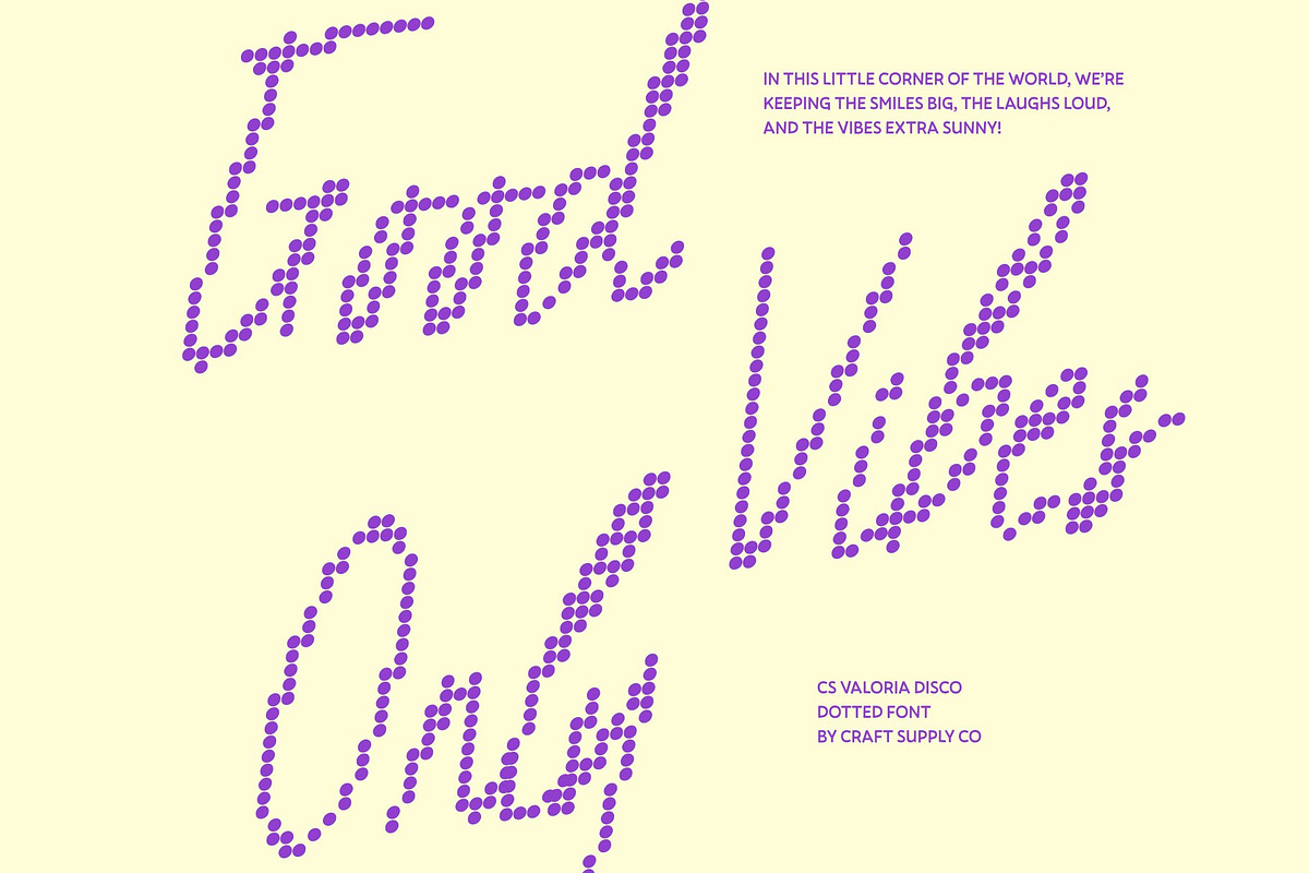 CS Valoria Disco, a Handwritten Font by Craft Supply Co. (Photo 5 of 8)