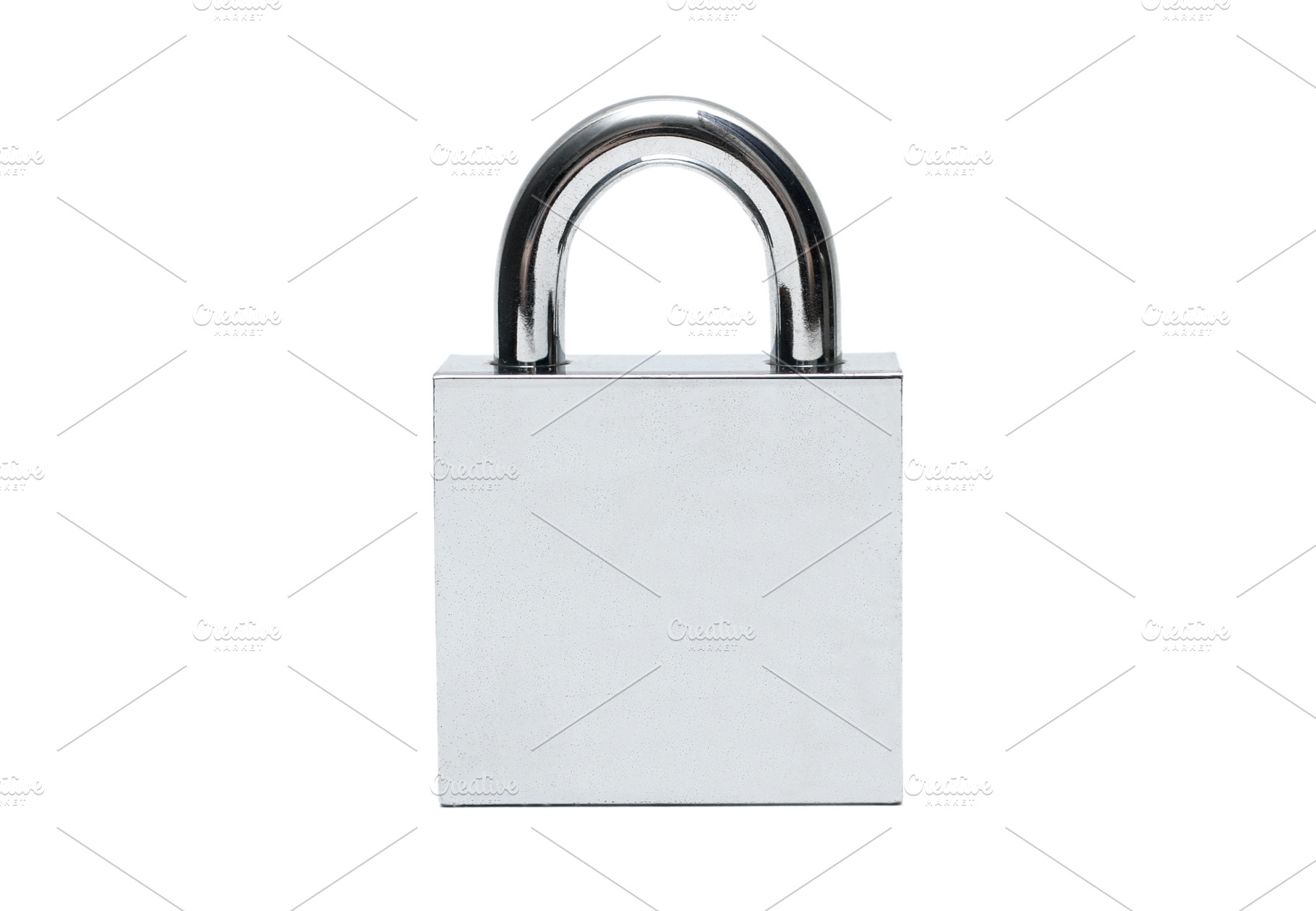 Silver padlock, a Photo by saiko3p