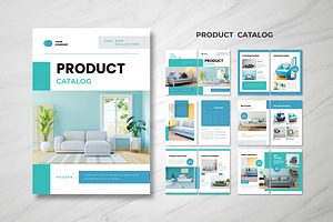 Blue White Furniture Catalog, a Brochure Template by UICreative