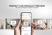 Landscape Blank Poster Frame Mockup, a Merchandise Mockup by positvtplus (Thumbnail 3 of 4)