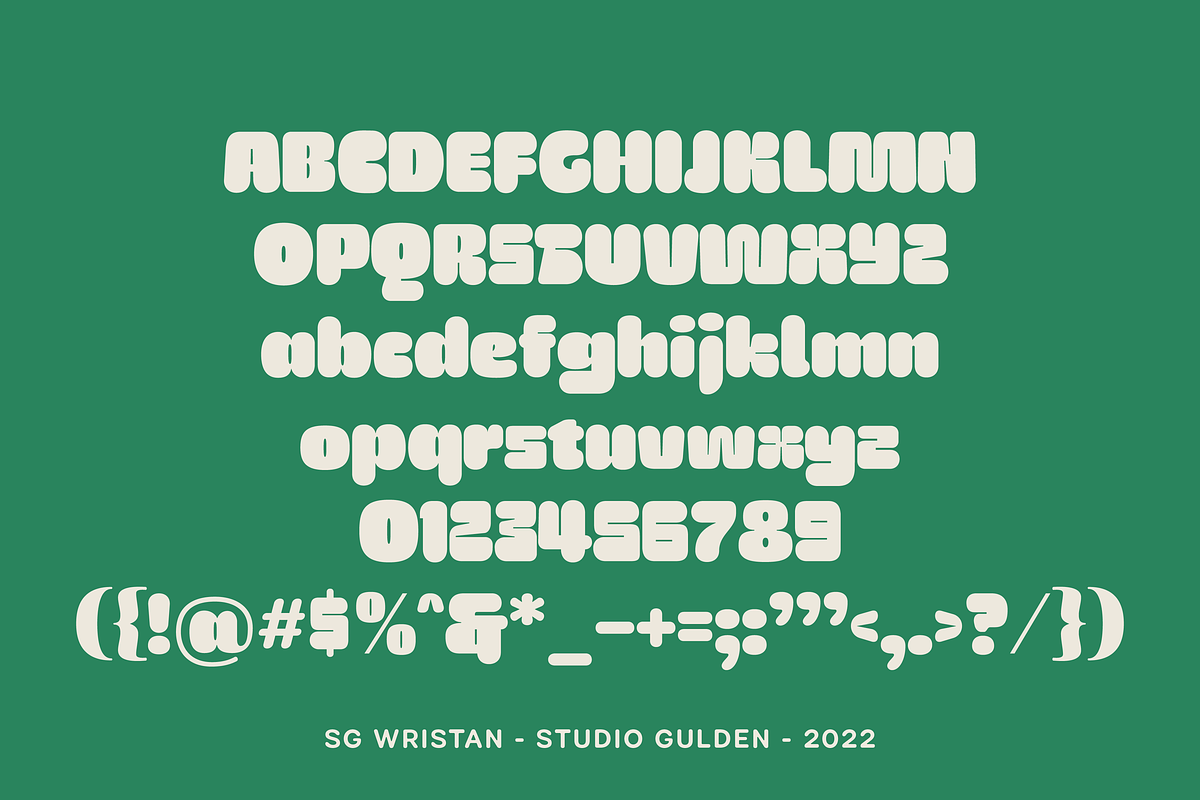SG - WRISTAN, a Font by Studio Gulden (Photo 3 of 11)