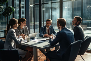 Group of business people sitting at, a Photo by Iftikhar Alam