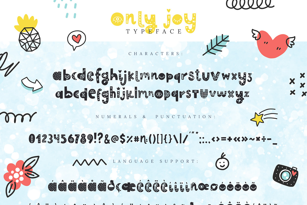 Only Joy typeface - Summer font preview 5