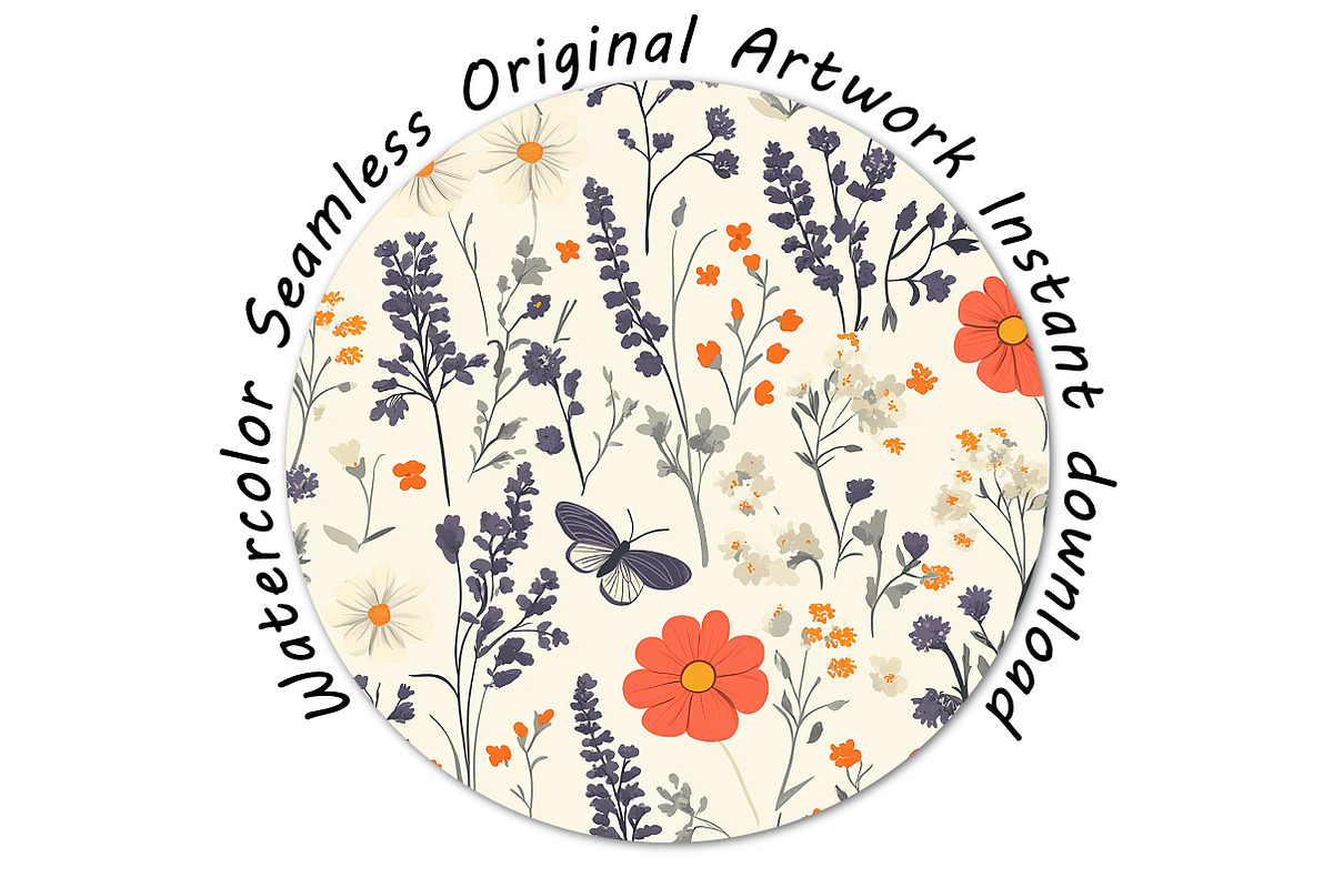 Floral Seamless Pattern, a Seasonal Illustration by Layerology (Photo 2 of 3)