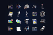 20 Photography 3D Icon Set, an Object 3D Model by Bilicube Studio (Thumbnail 5 of 6)