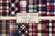 Patriotic Tartan Plaid, a Texture Illustration by DreamPrint404 (Thumbnail 1 of 4)
