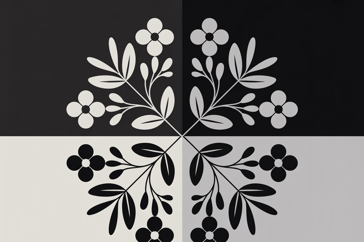 Black and white flower isolated icon, an Illustration by Amazin_art (Photo 9 of 13)