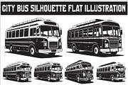 City bus silhouette flat design, an Illustration by Amazin_art (Thumbnail 1 of 5)