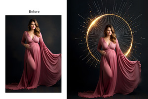 40 Ring Light Maternity Overlays PNG