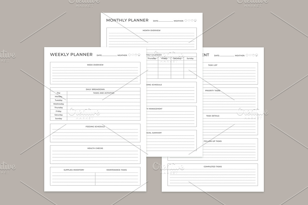 Generic Planning Pages Set V-19, a Stationery Template by shahsoft (Photo 3 of 3)