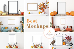 Frame Mockup Bundle - 76, a Print Template by Mockup Shop