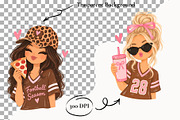 Girly American Football Season PNG, a Sport Illustration by SugarCloudStudioArt (Thumbnail 2 of 6)