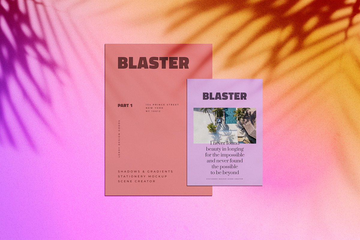 BLASTER Shadow Gradient Mockup Scene, a Product Mockup by LEROY Design (Photo 3 of 10)