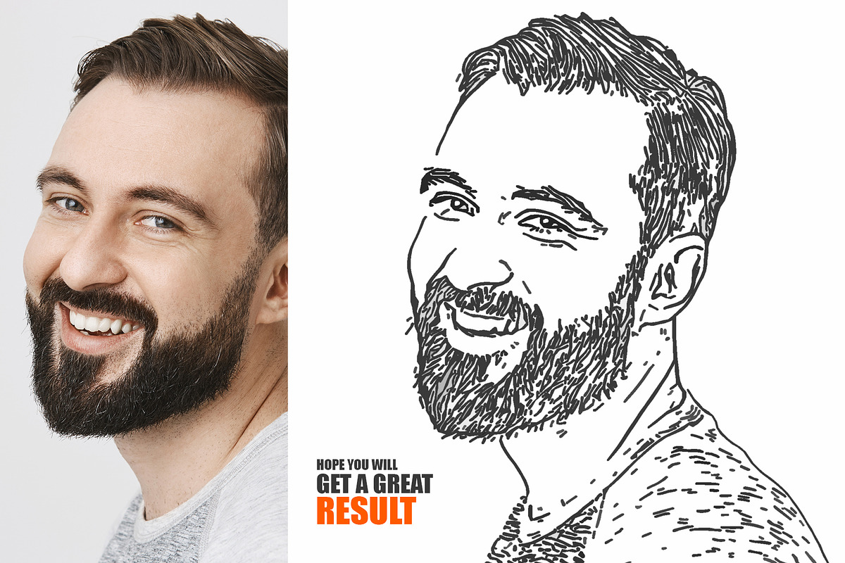 Line Art Vectorize Effect, an Action Add-On by DesignCave
