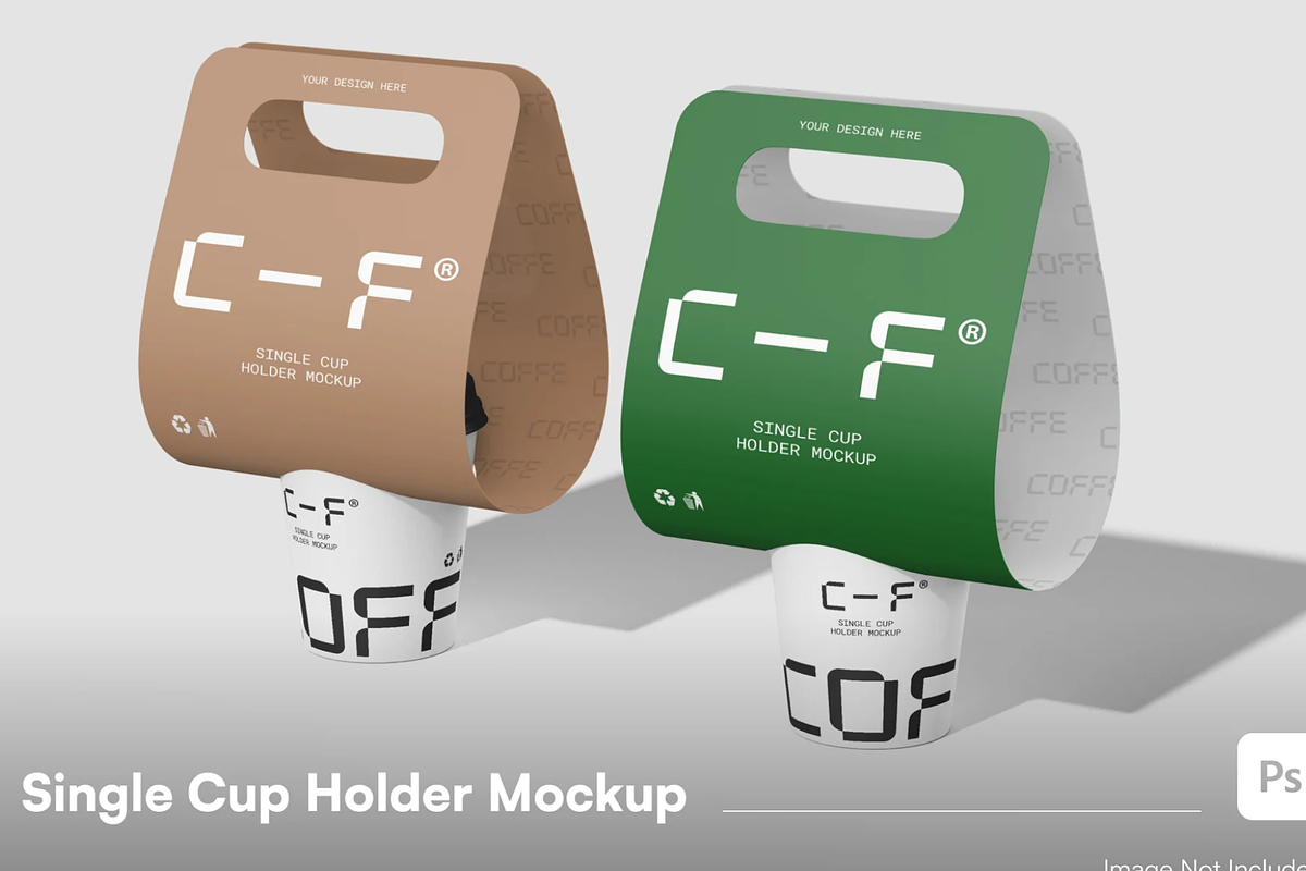 Cup Holder Tray Mockup, a Cups & Container Mockup by graphicsauce (Photo 1 of 4)