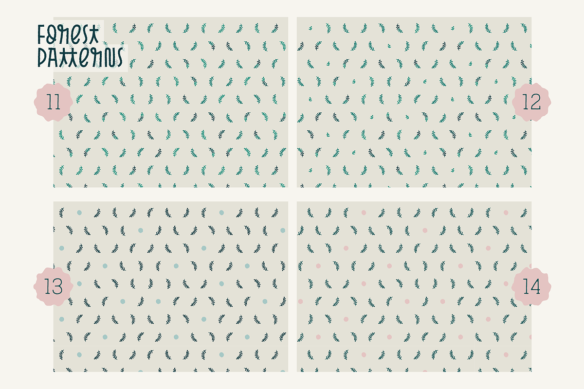 Forest Patterns #1, a Pattern Graphic by Antipixel Type Studio