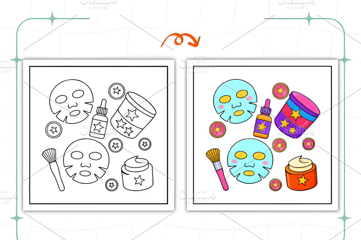 Beauty Stuff Coloring Book, a Decorative Illustration by Design Station (Photo 3 of 7)
