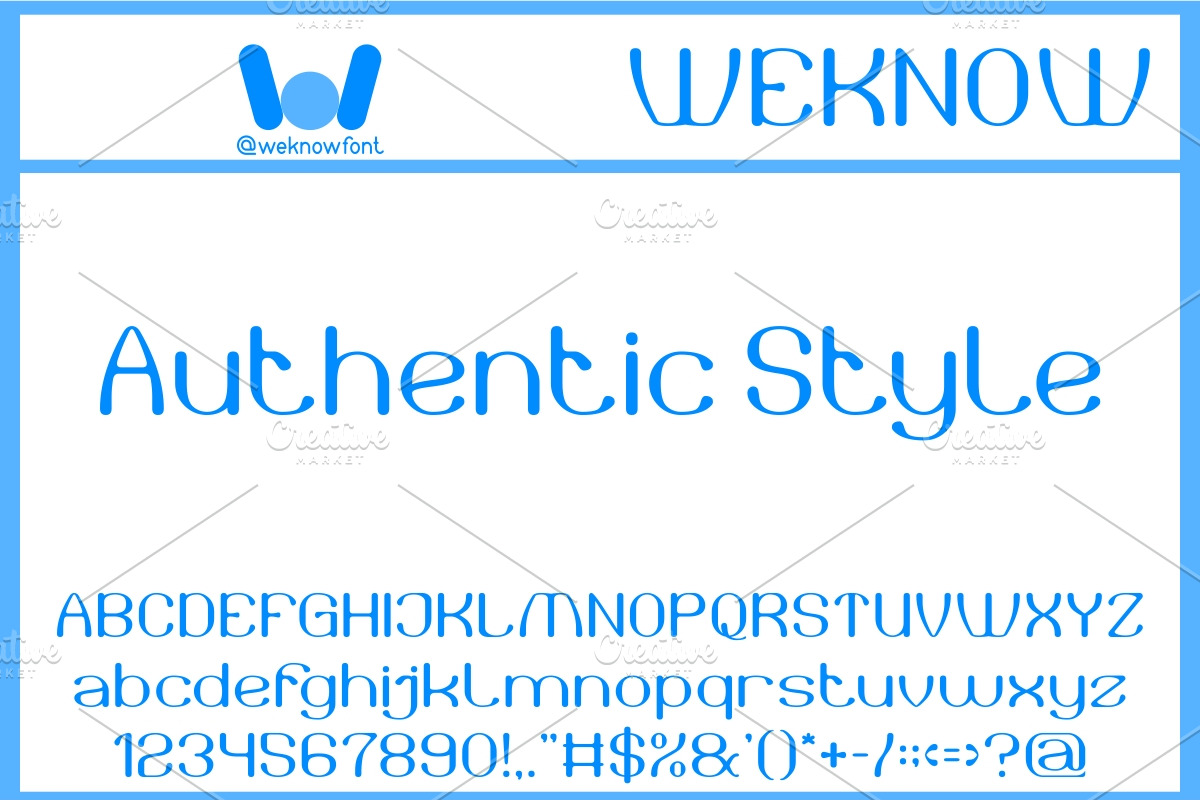 Authentic Style font, a Sans Serif Font by weknow (Photo 1 of 8)