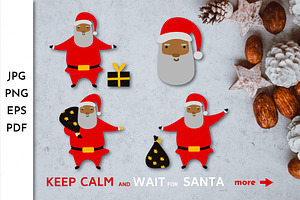 Black Santa Claus Clipart