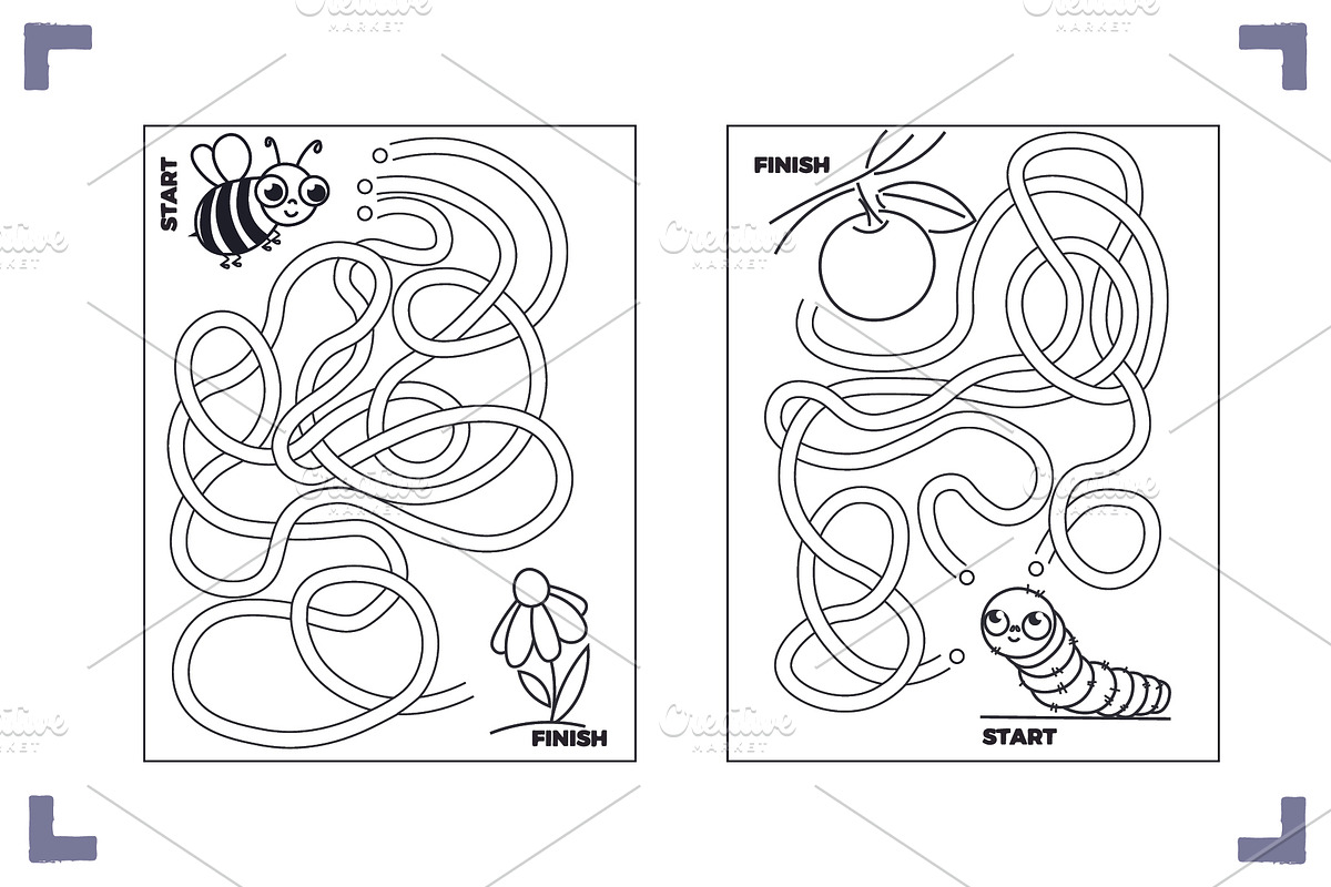 12 MAZES (activity pages), an Education Illustration by Bonfloret Studio (Photo 5 of 7)