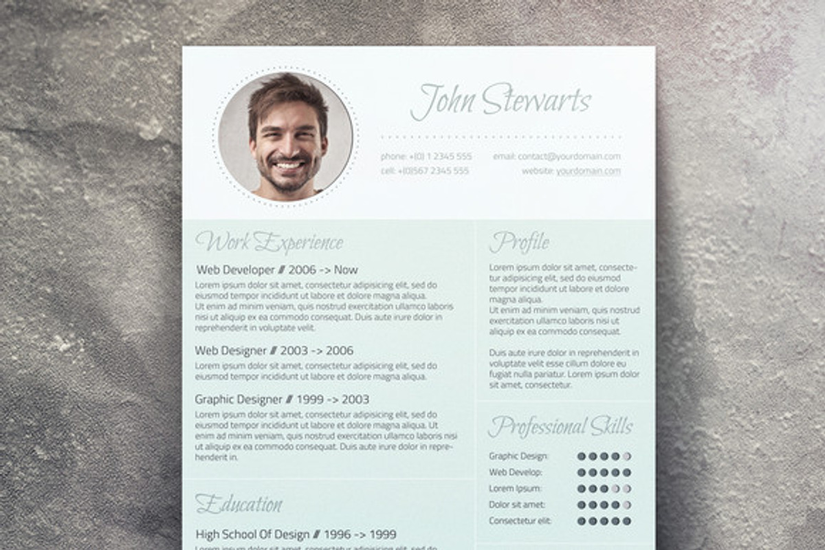 Fresh CV + Cover Letter, a Resume Template by Visual Impact (Photo 1 of 3)