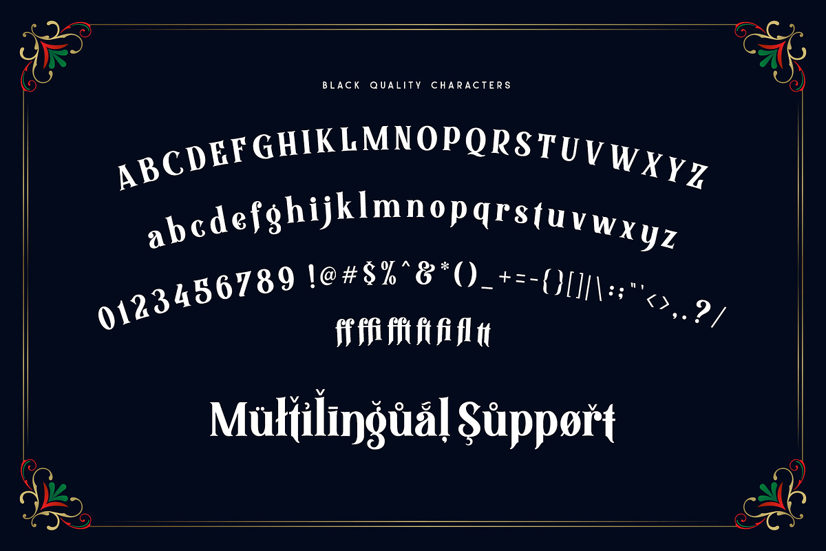 Black Quality Typeface preview 6