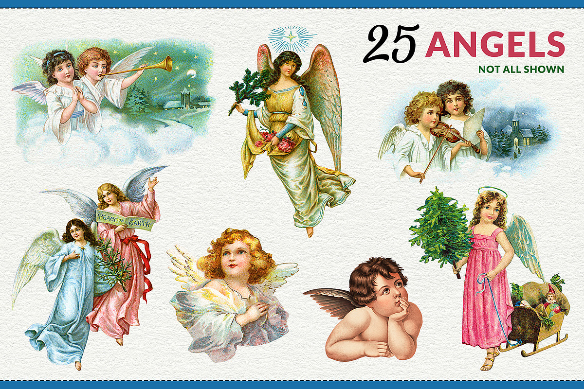 Complete Vintage Christmas Graphics, a Seasonal Illustration by French Kiss Collections (Photo 11 of 28)