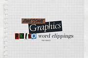 Retro Word Clippings for Collages, an Object Graphic by designerbianca (Thumbnail 1 of 6)