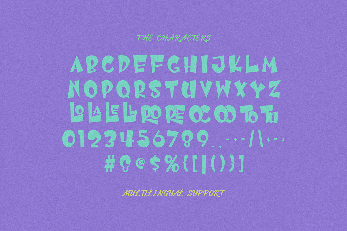 Jebum Mulos Playful Display Font, a Sans Serif Font by Maulana Creative (Photo 7 of 7)