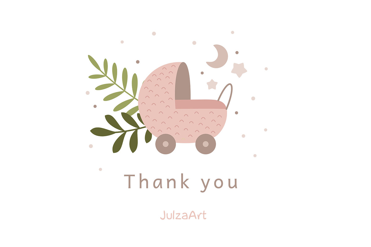 Newborn Baby Girl Clipart, an Object Illustration by JulzaArt (Photo 7 of 7)