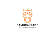 Samurai Juice Monoline Logo, a Graphic by Mightyfire (Thumbnail 3 of 3)