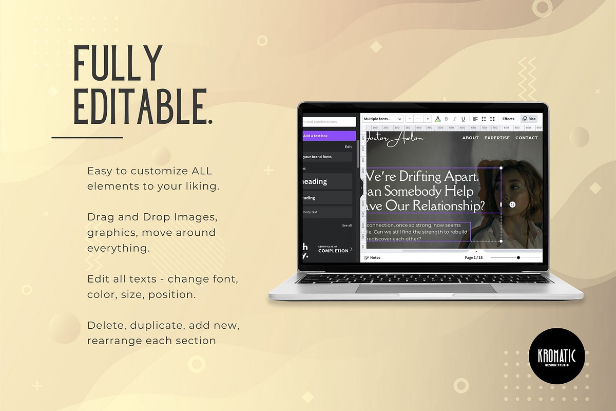Couples Therapist Website Template, a Landing Page Template by Kromatic Design Studio (Photo 7 of 10)