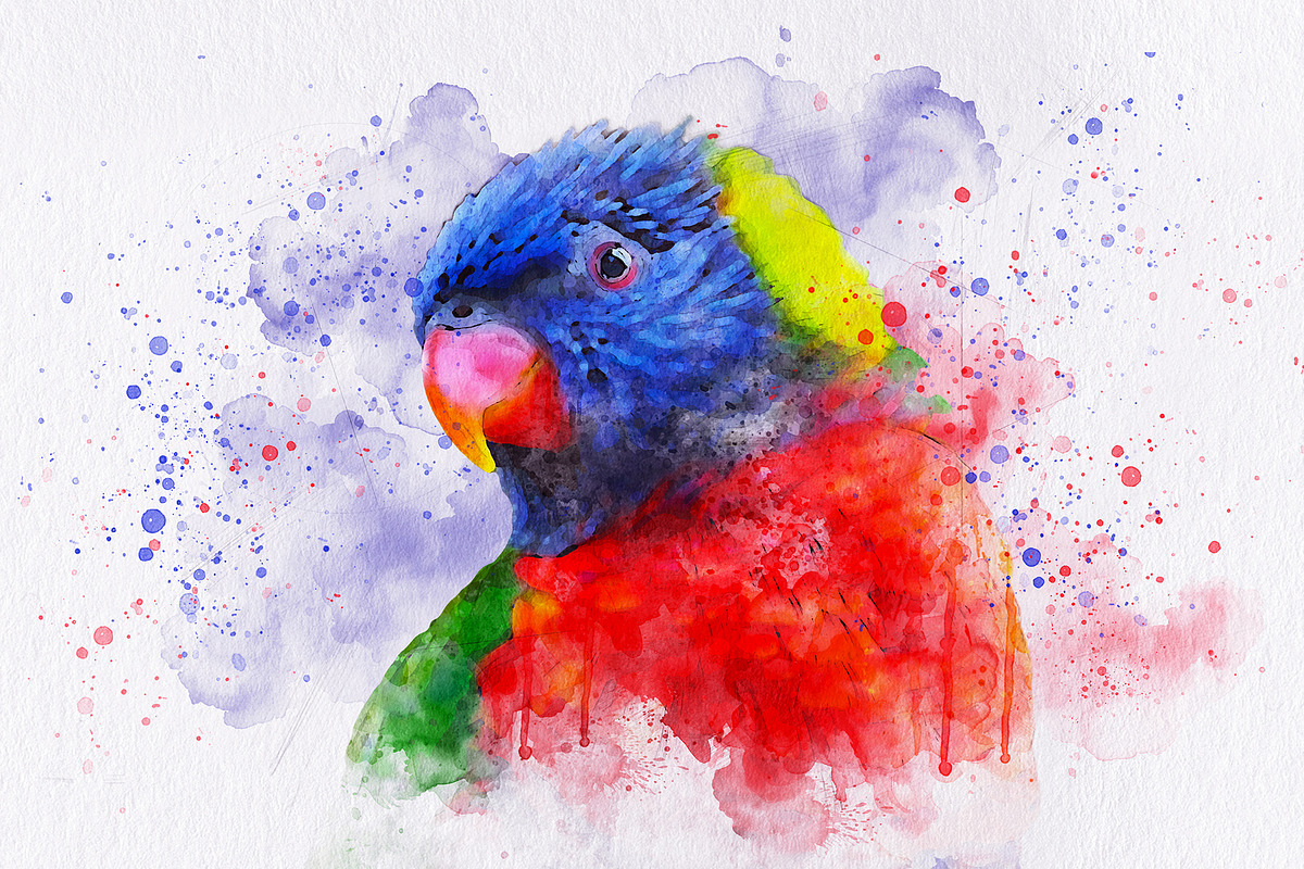 Watercolor Painting Photo Effect, a Brushes & More by INTENTFX (Photo 6 of 12)