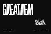 Greathem - Avant Garde, a Sans Serif Font by Nian Keun Studio (Thumbnail 1 of 11)