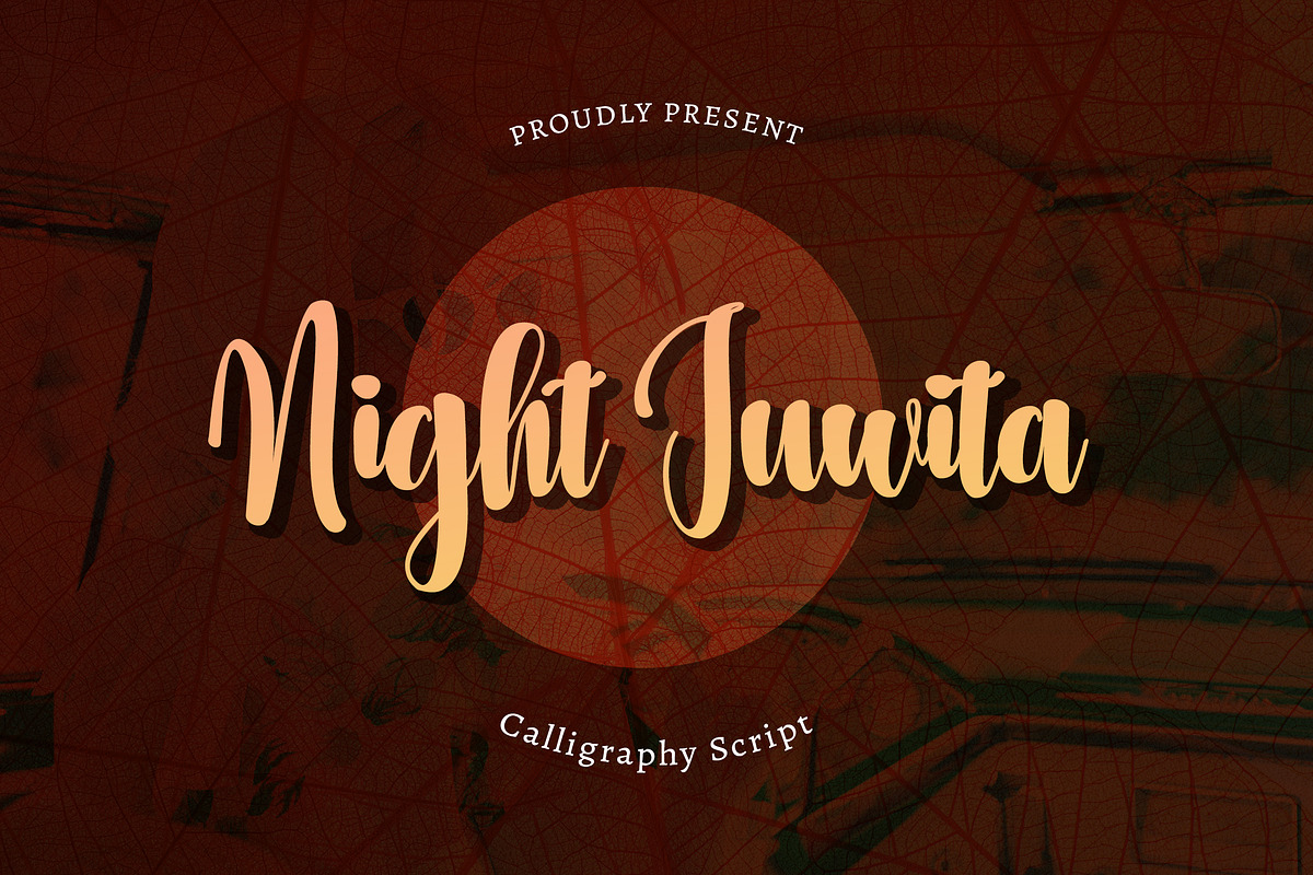 Night Juwita Lovely Calligraphy, a Script Font by UX Dummy (Photo 1 of 6)